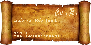 Csécs Róbert névjegykártya