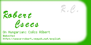 robert csecs business card
