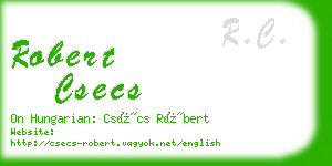 robert csecs business card